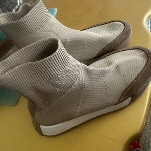 Zara Beige and Brown sock Sneakers